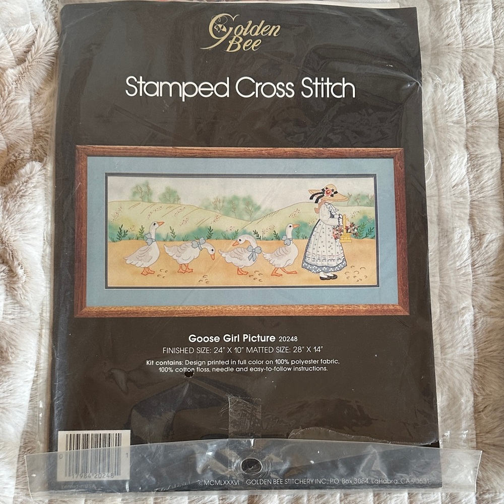 Golden Bee Stamped Cross Stitch Kit